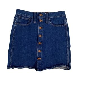Madewell Denim Button Front Jean Skirt SZ 27